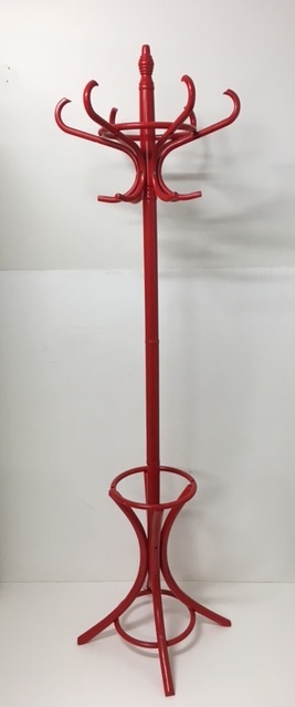 HAT STAND, Red Bentwood Style 1920s